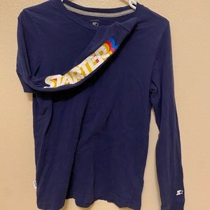 Starter Brand Boy’s L Long Sleeve Shirt with Colorful “Starter” Arm Detail
